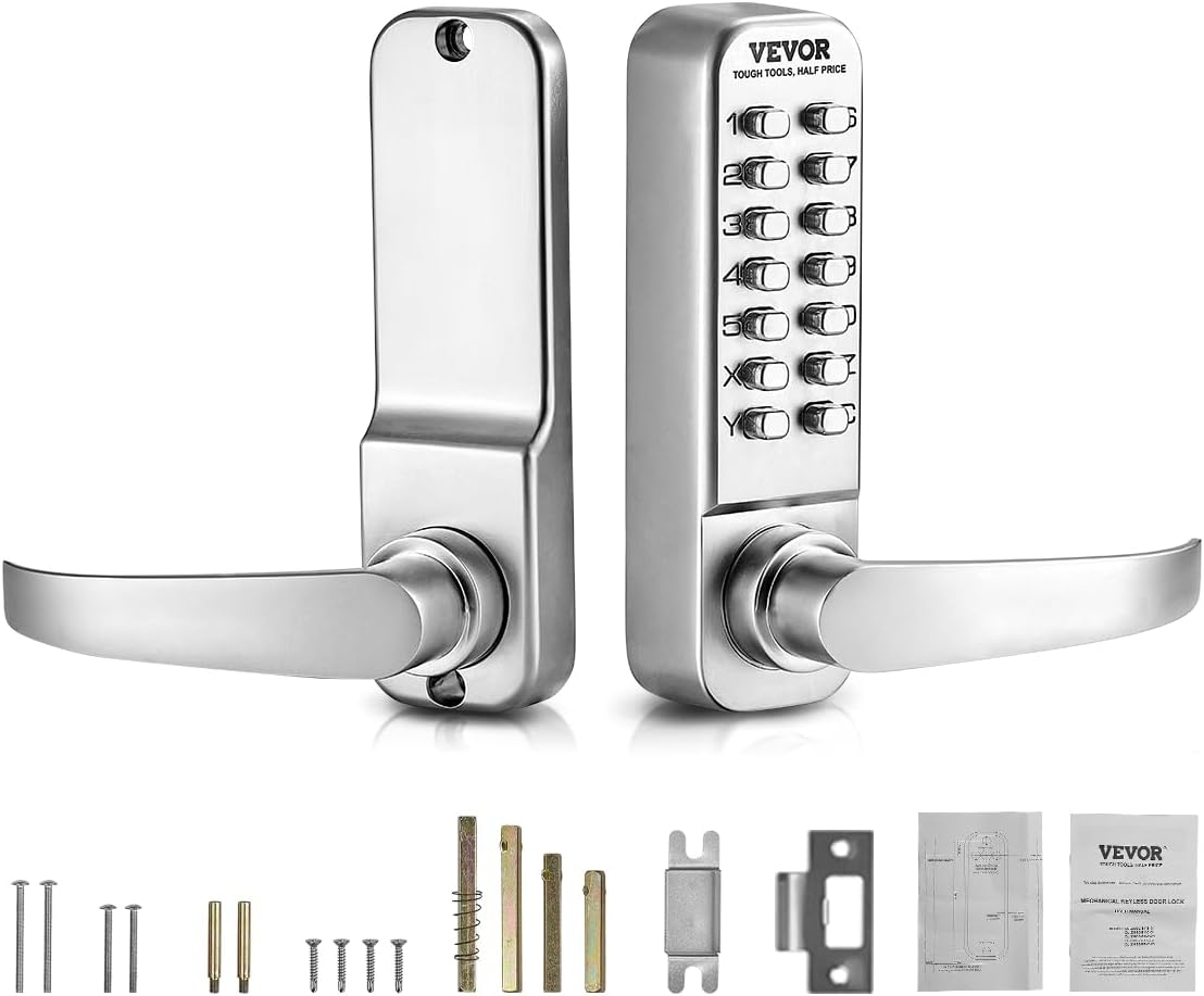 VEVOR Mechanical Keyless Entry Door Lock, 14 Keys,